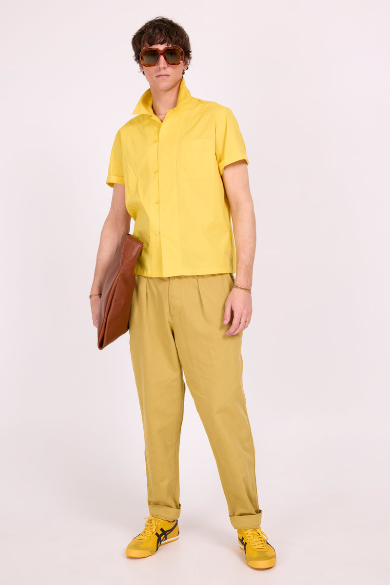 Domenico lemon short sleeve shirt