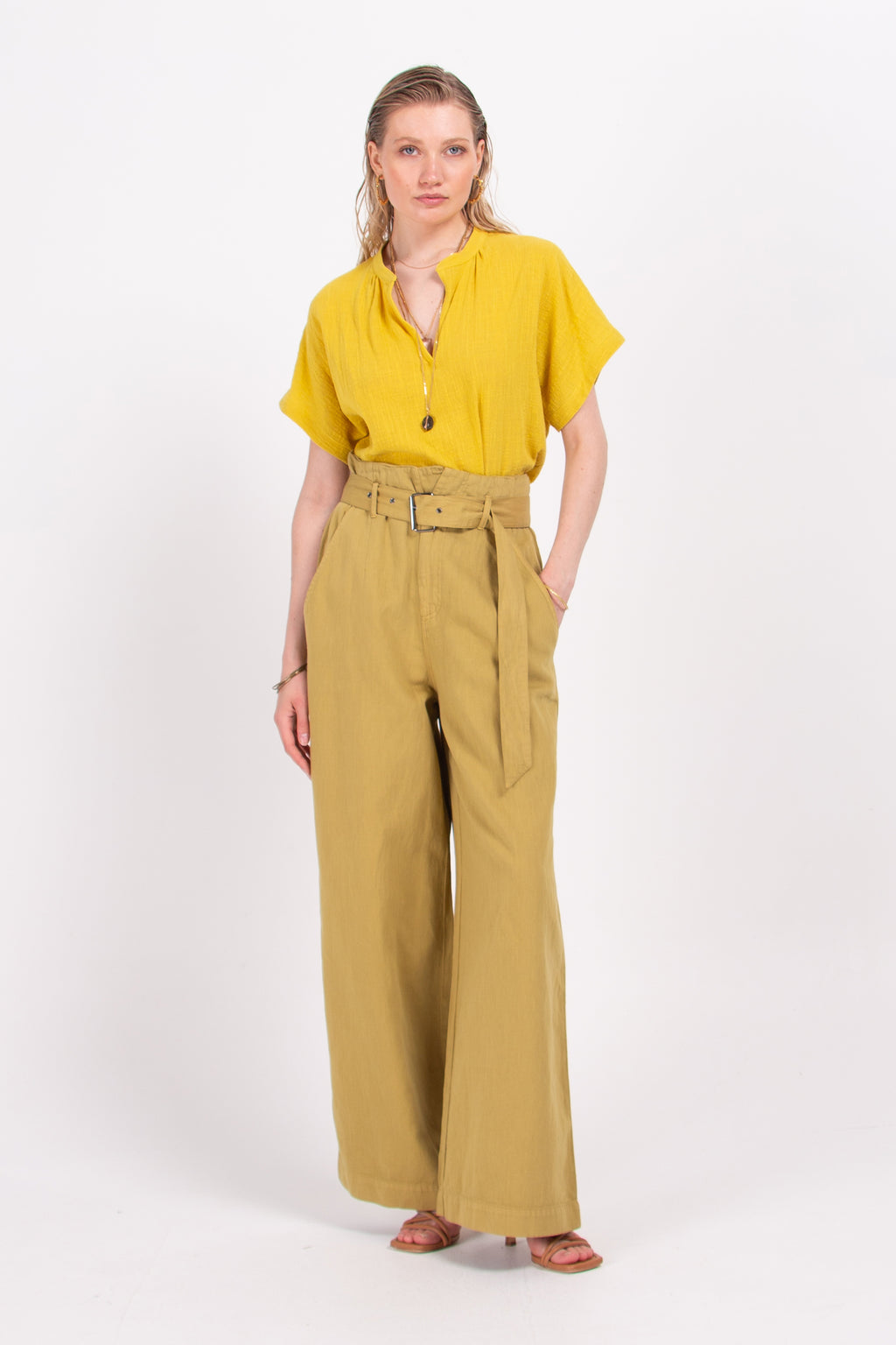 Bamira mustard blouse