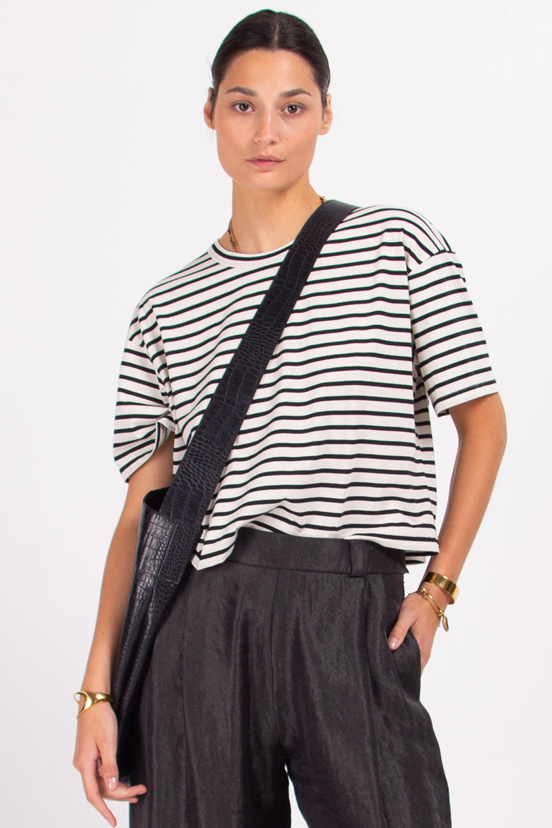 Zandro black striped T-shirt