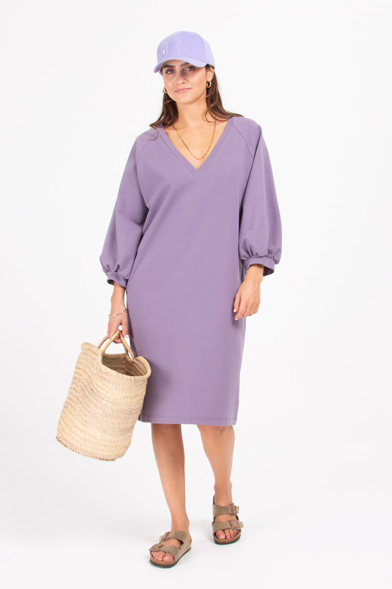 Bastra dress in dusty violet
