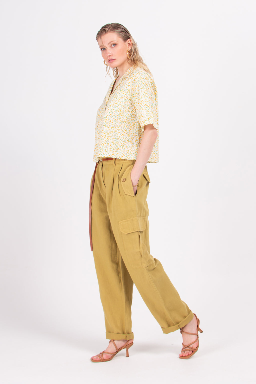 Demna olive cargo trousers