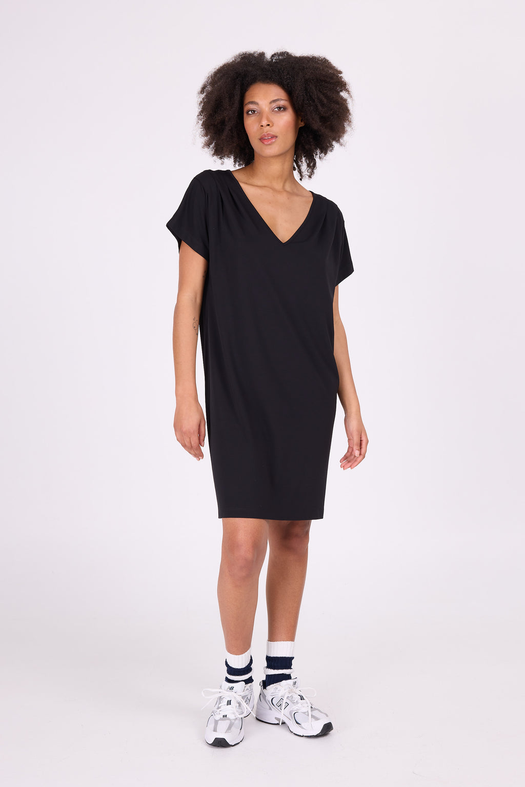 Dahlia zwarte jersey jurk