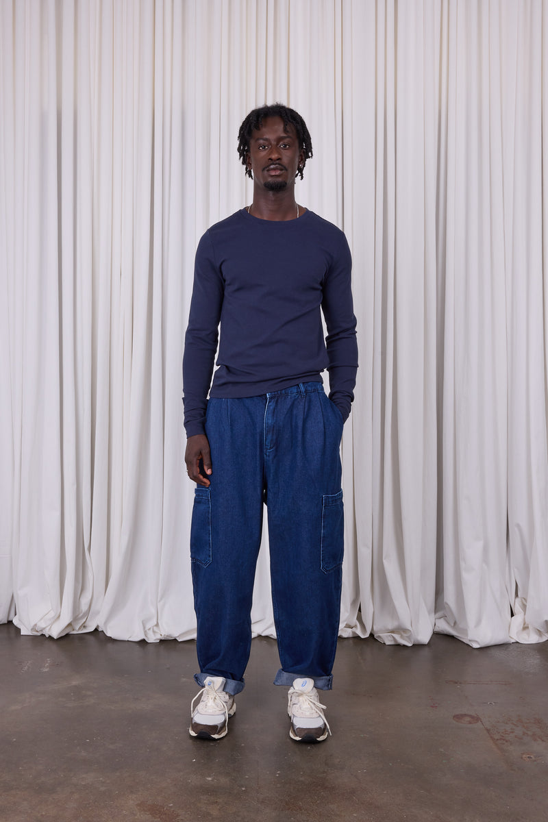 Elio denim cargo trousers