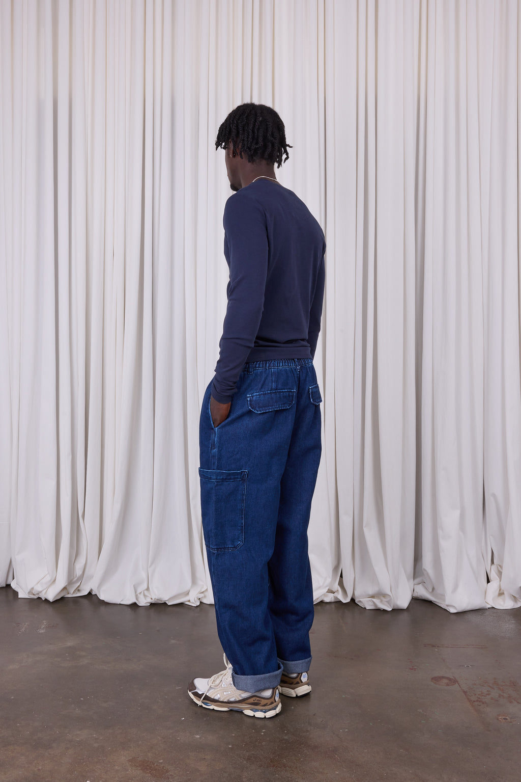 Elio denim cargo trousers