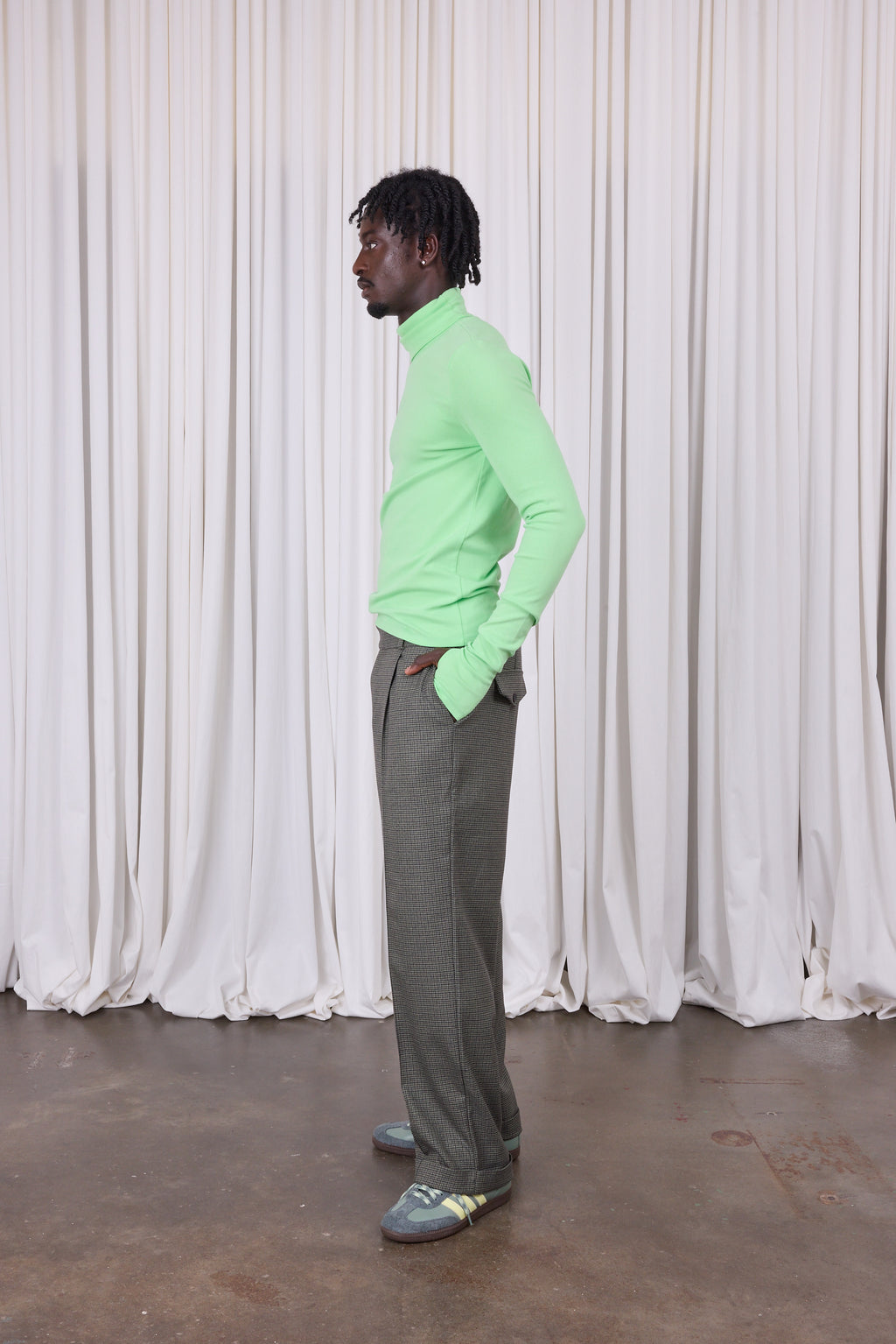 Edson pistachio turtleneck T-shirt