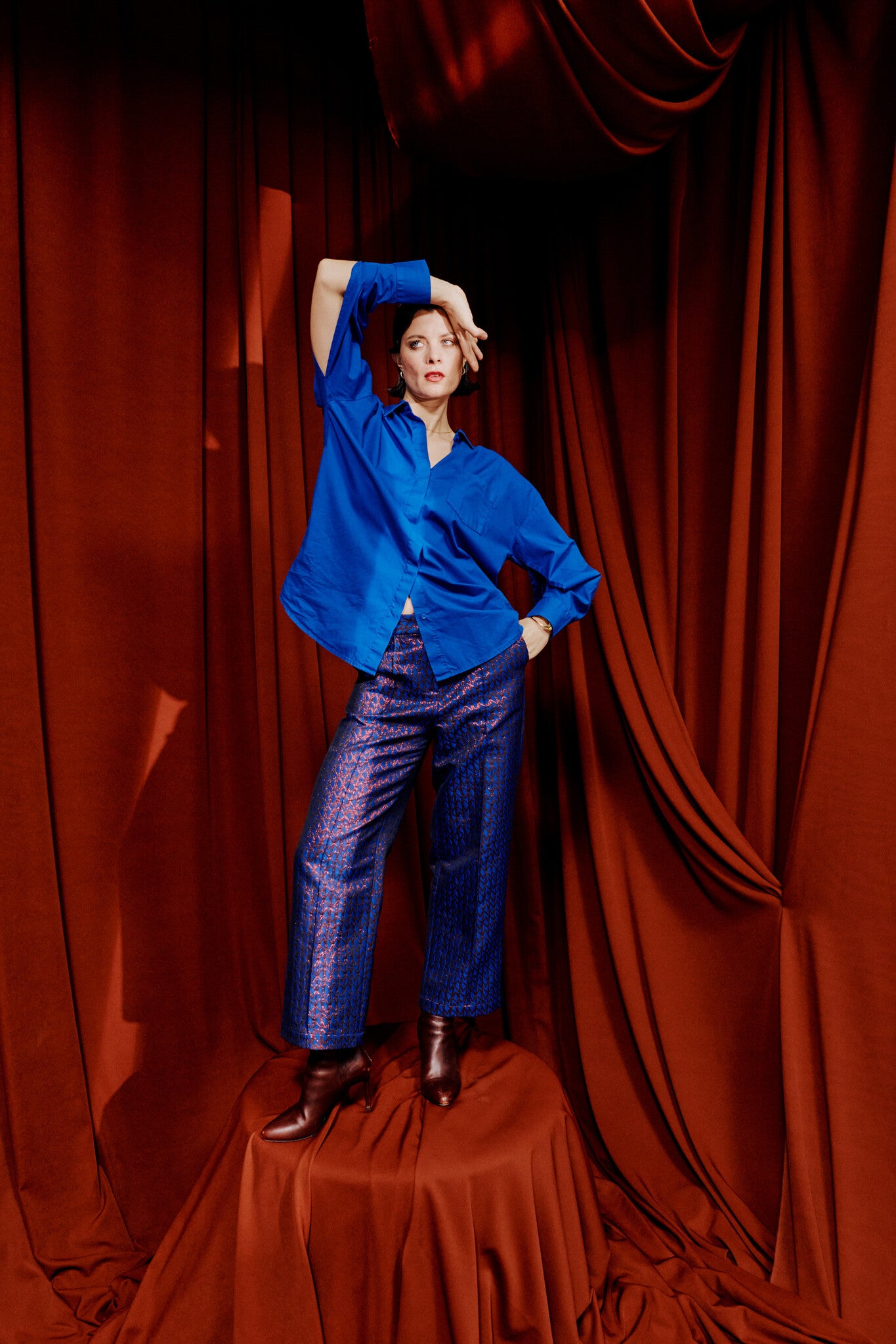 Zong trousers in copper monogram