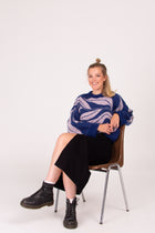 Arnhem cobalt alpaca sweater