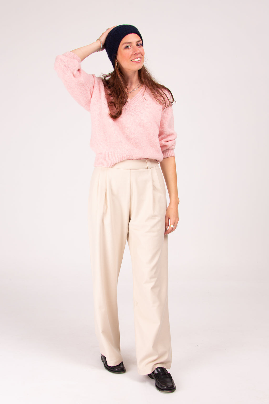 Castor vanilla palazzo trousers