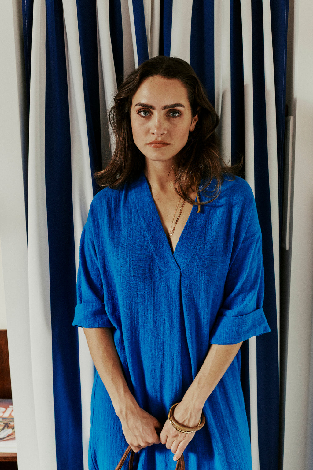 Bisma Santorini blue dress