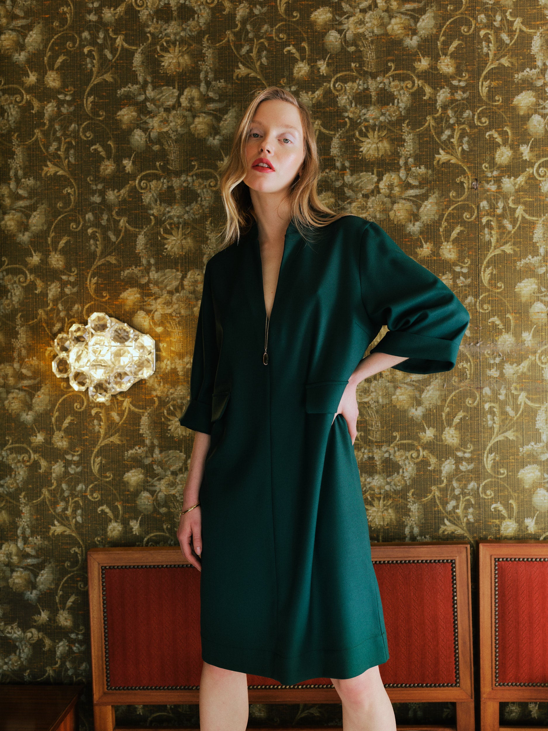 Eugenie groene jurk – Nathalie Vleeschouwer Official Shop