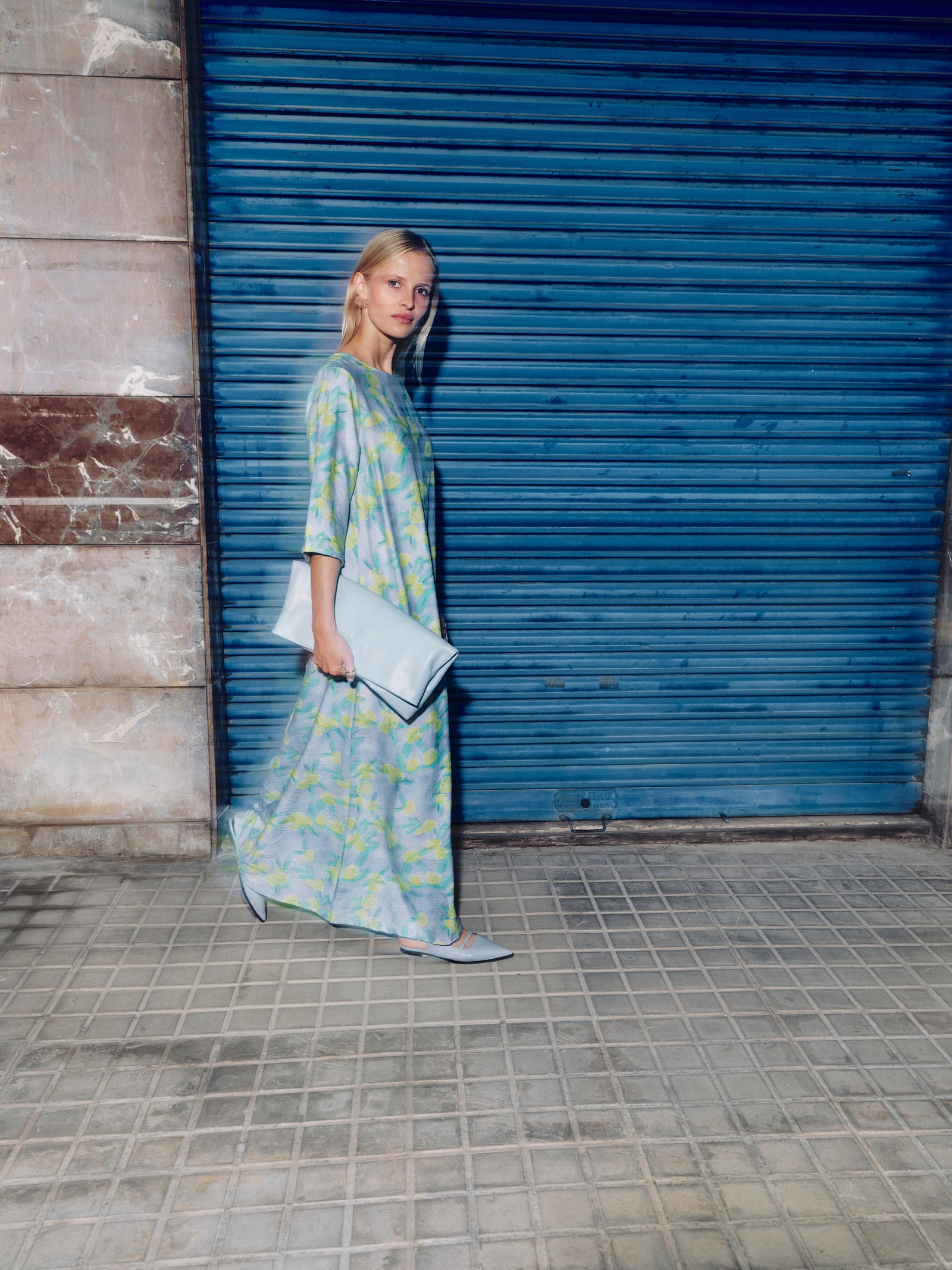 Dallie slingback in dusk blue