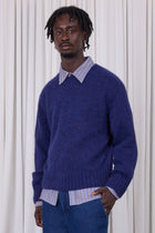 Asmara alpaca knitted sweater in indigo