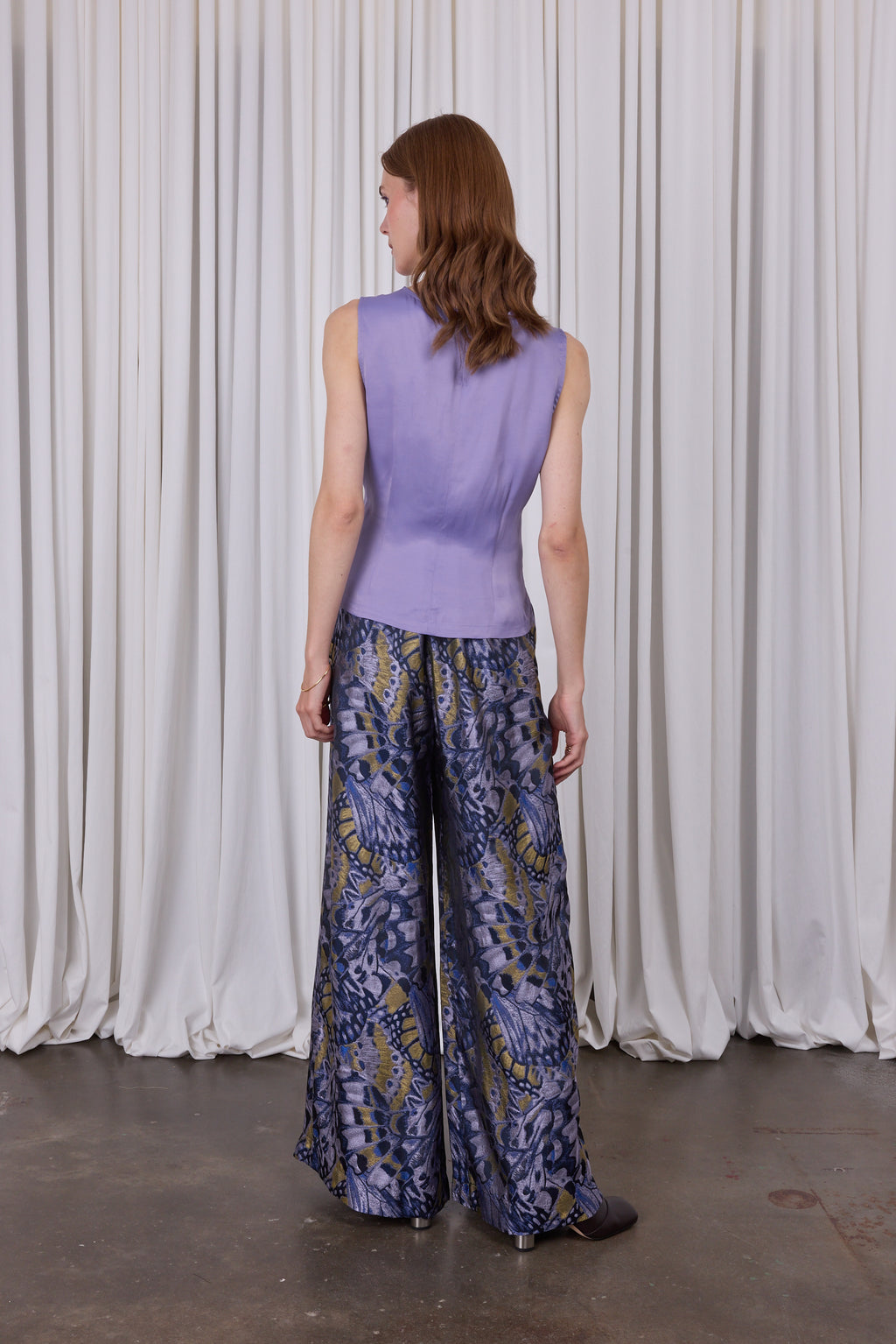 Danielle lavender satin top