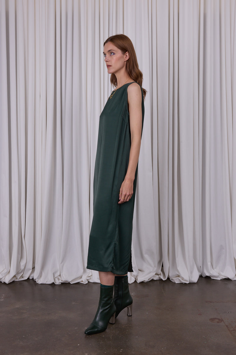 Ellen pine satin dress