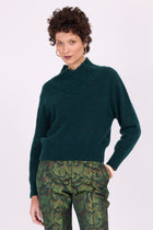 Axel alpaca knitted sweater in pine