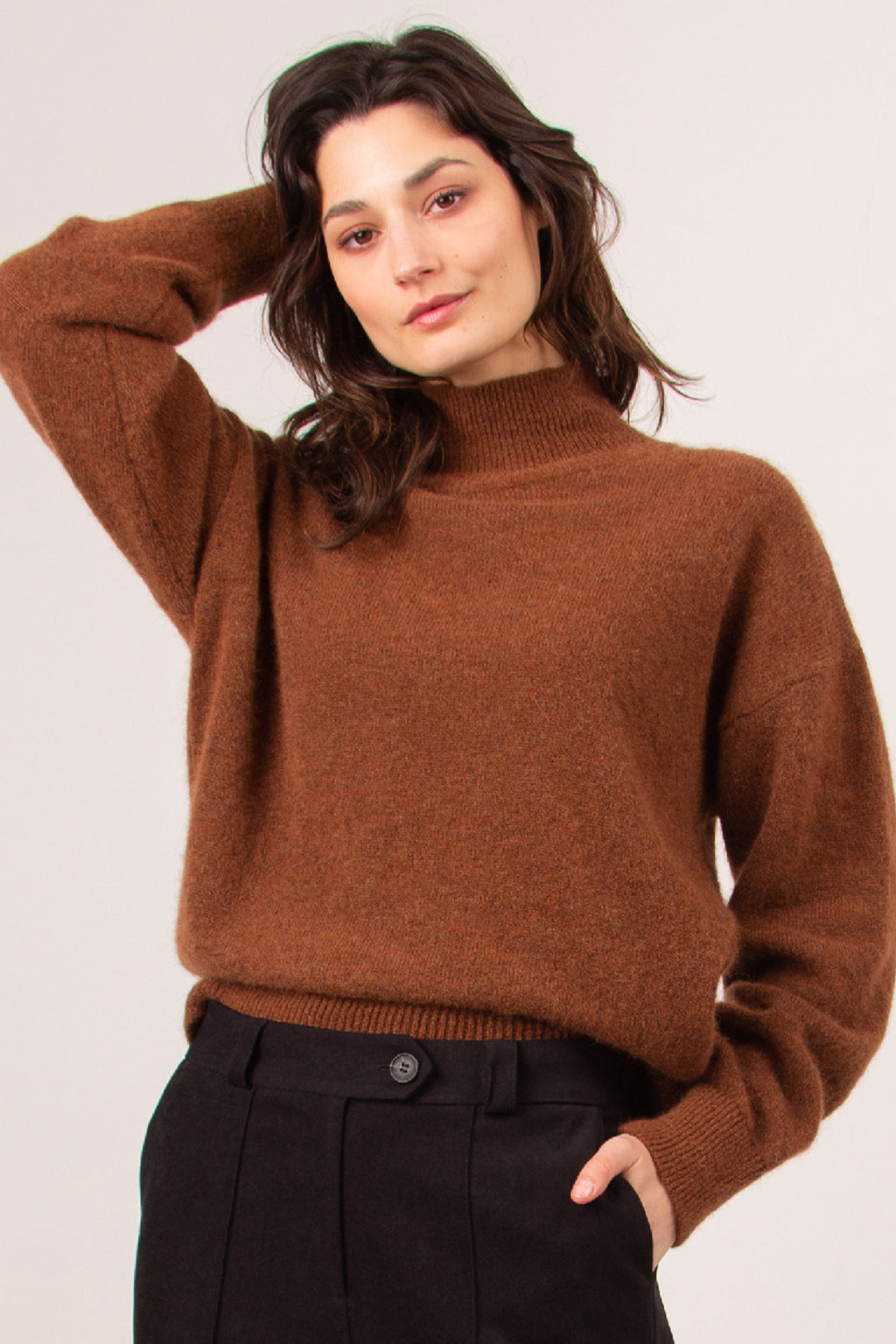 Astoria cinnamon alpaca sweater