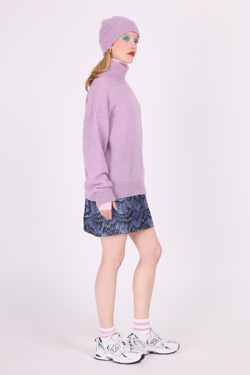 Astoria alpaca knitted sweater in lilac