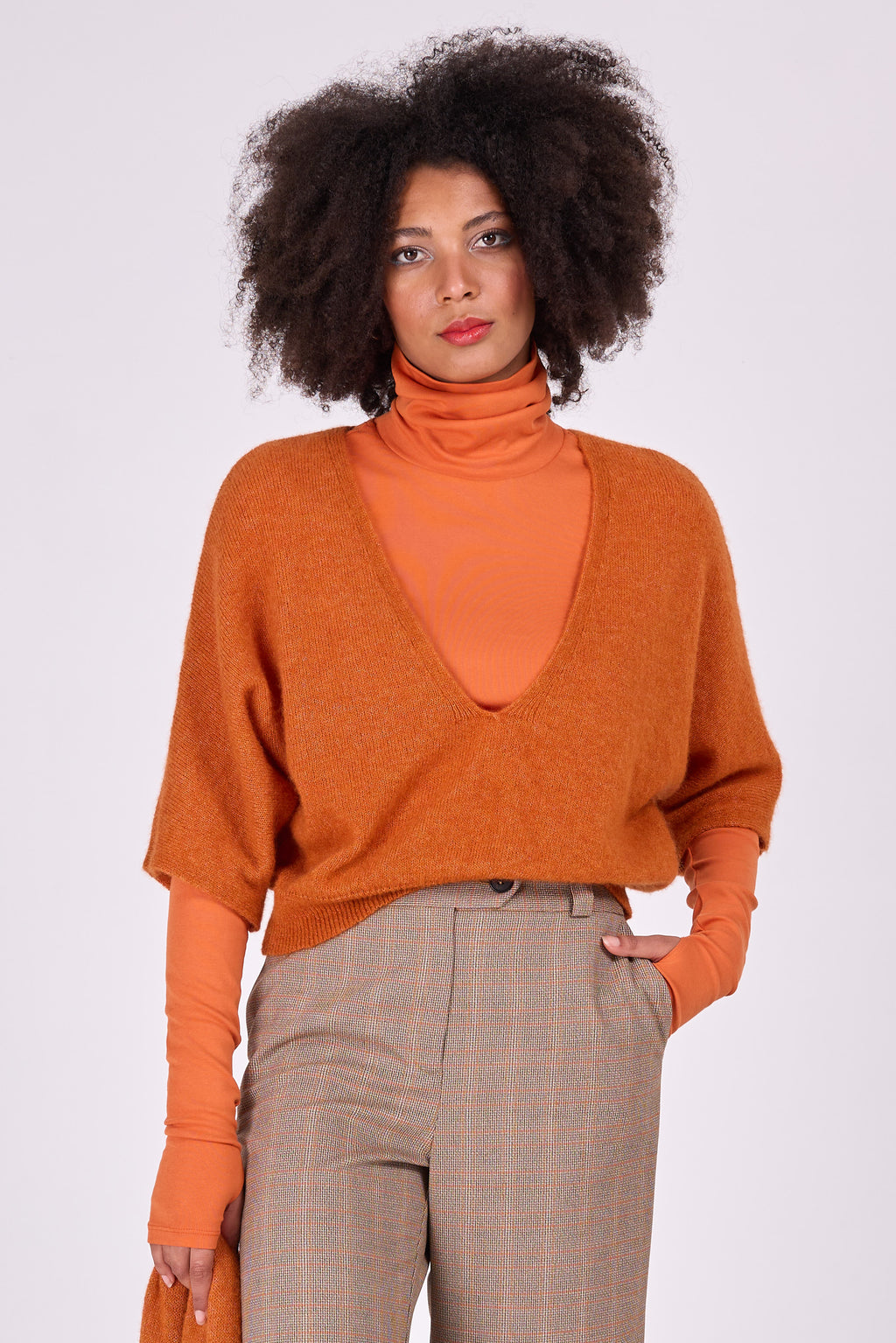 Almelo oranje alpaca top