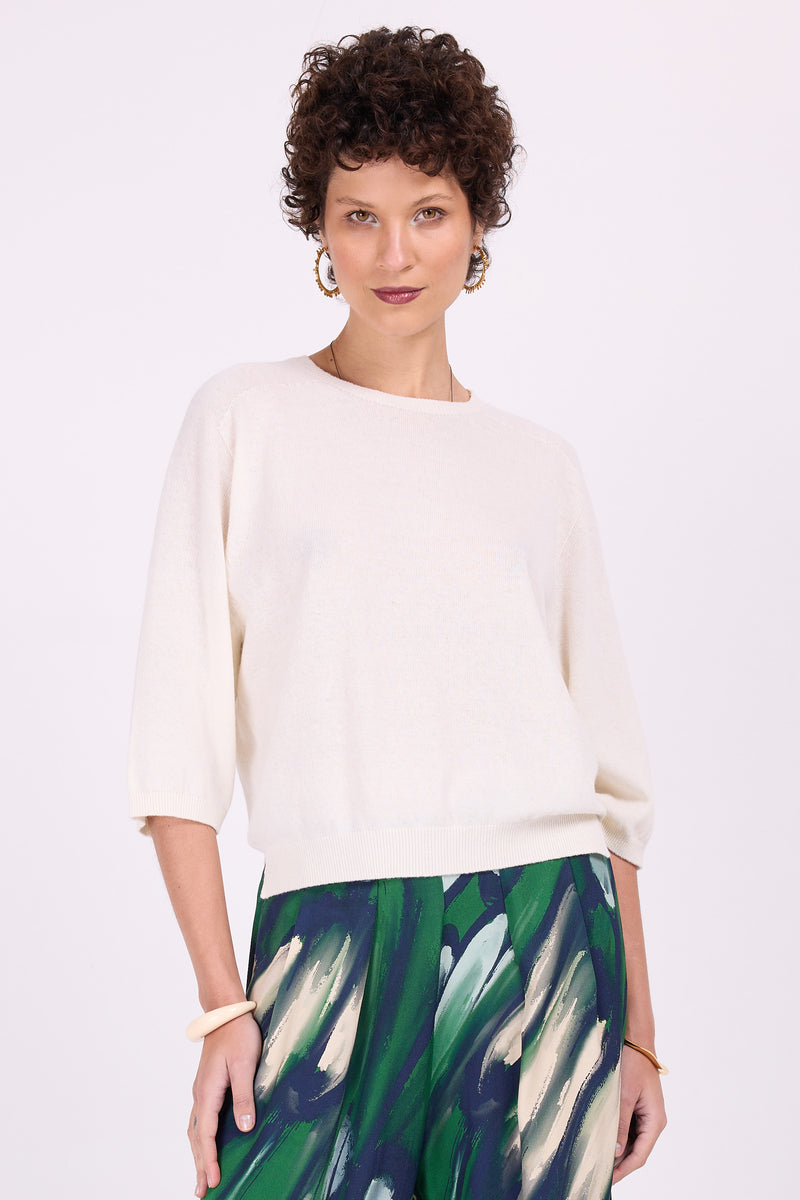 Moretta off white knitted sweater