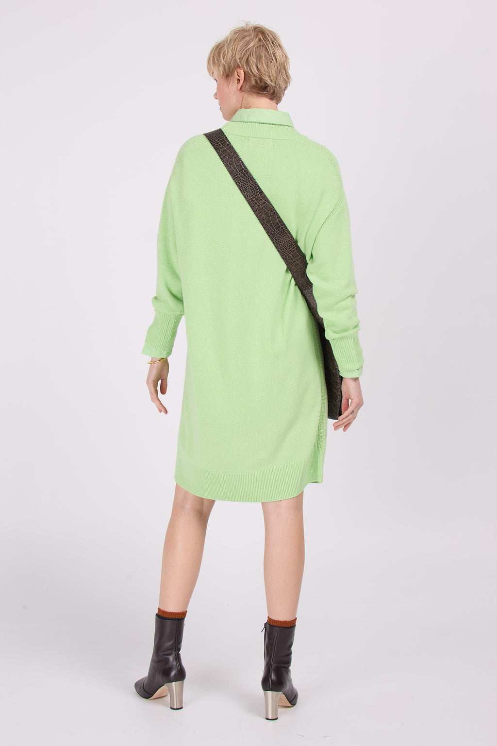 Monaco pistachio knitted dress