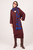 Mons burgundy knitted dress