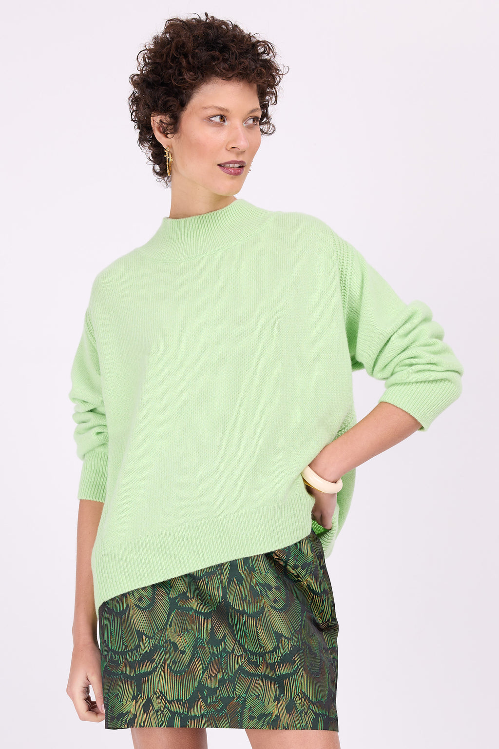 Madrid pistachio knitted sweater