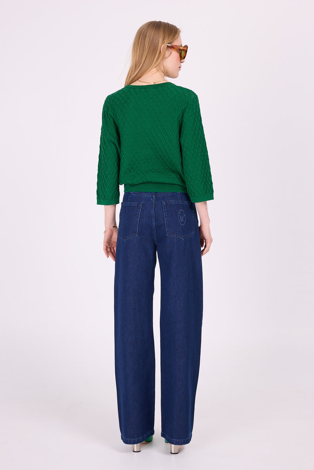 Slano green cotton jumper