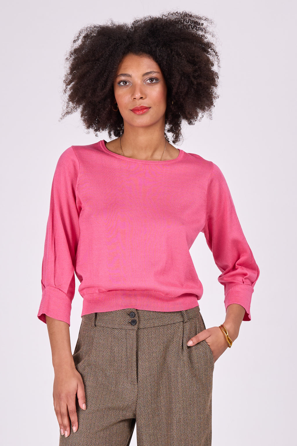 Falco pink cotton jumper