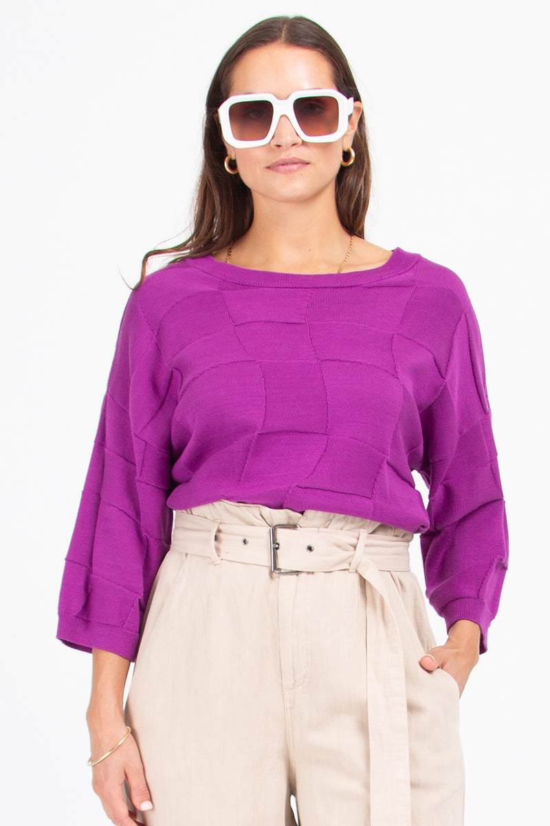 Saturno purple knitted sweater