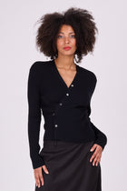 Svinica black cache-coeur jumper