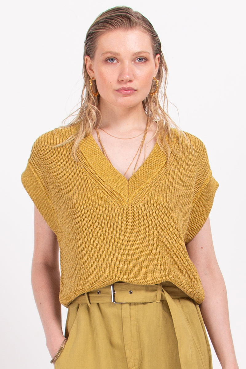Vista golden knitted top