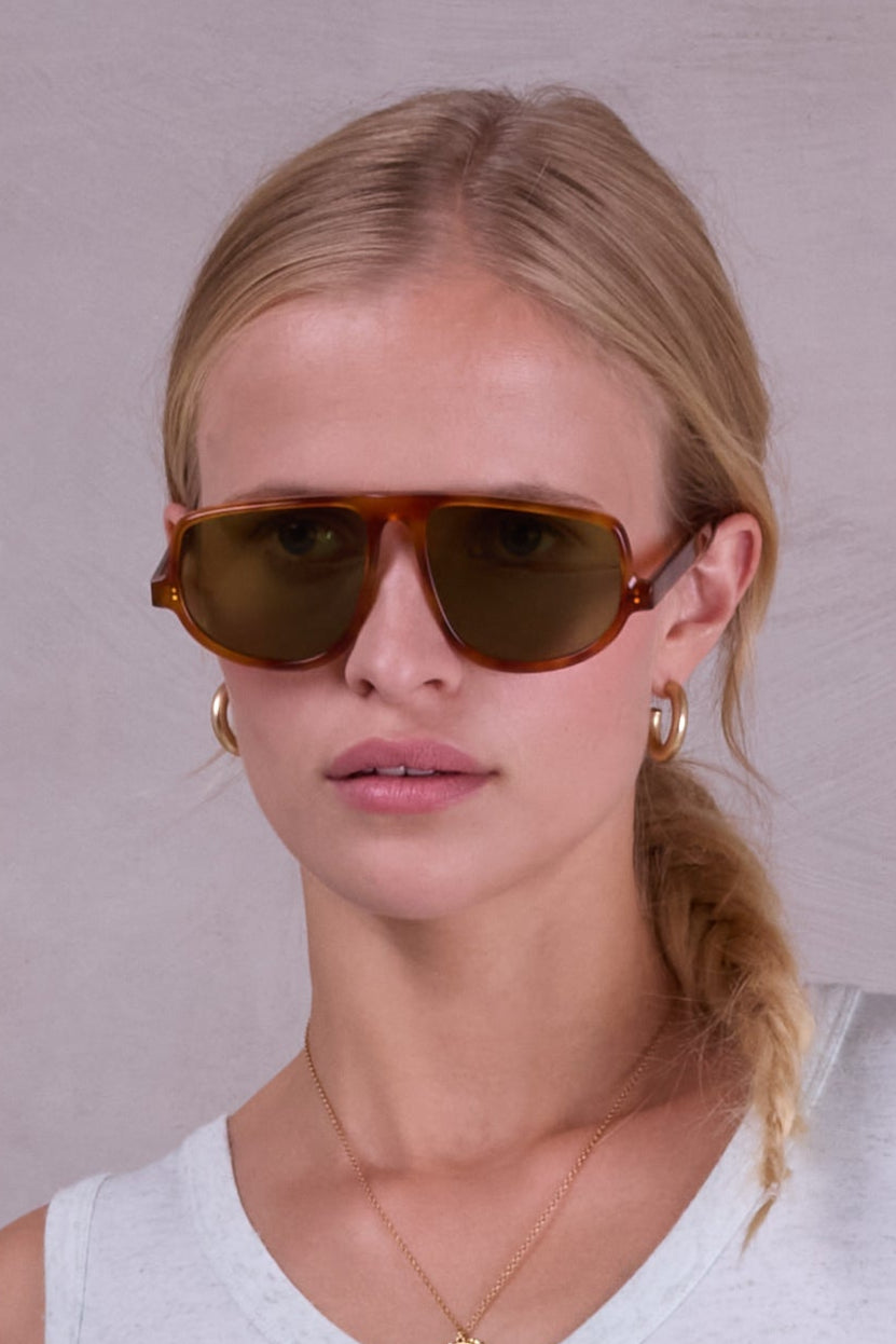 Felice Sonnenbrille in Hellschildpatt/Oliv