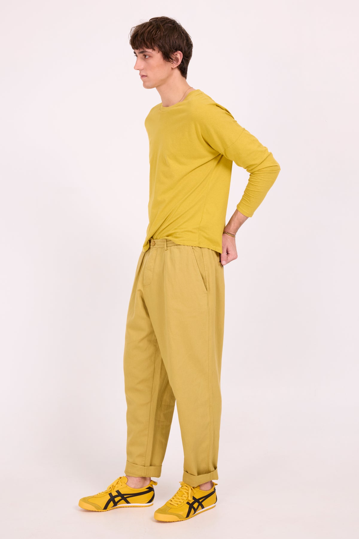 Dan olive barrel trousers
