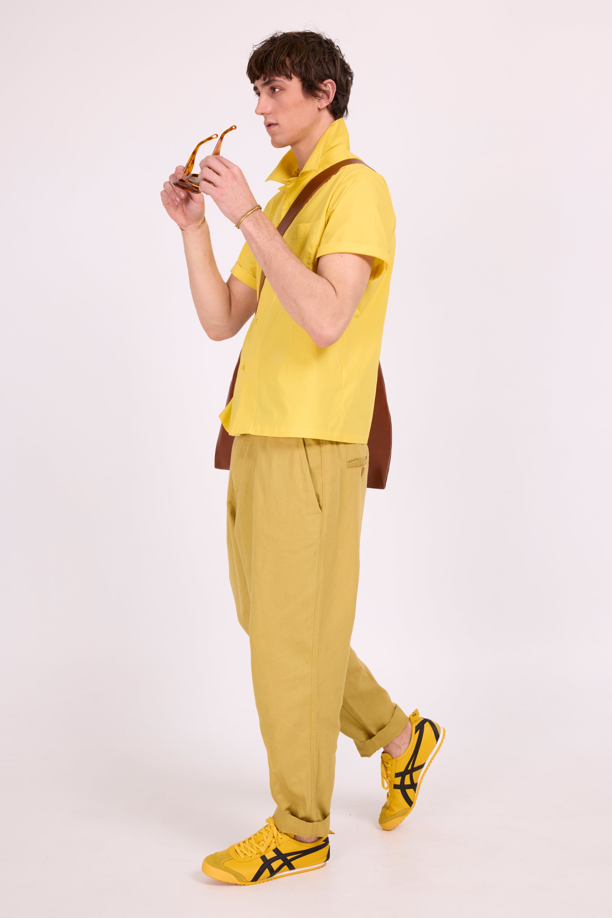 Domenico lemon short sleeve shirt