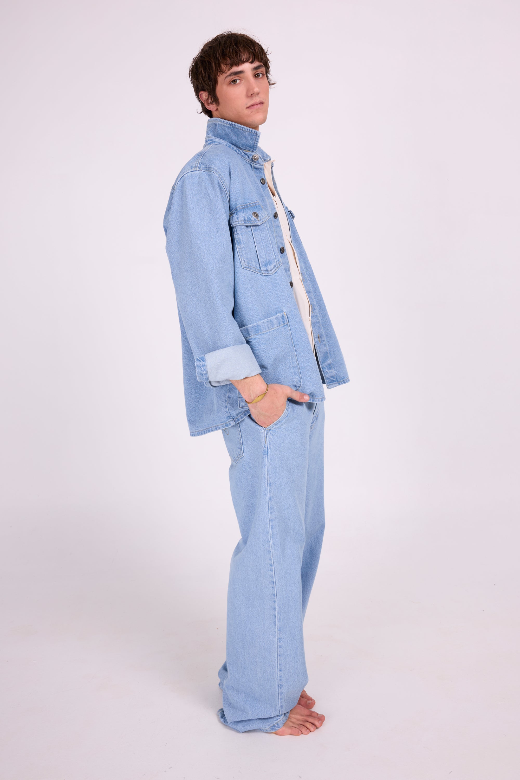 Davin light denim vest