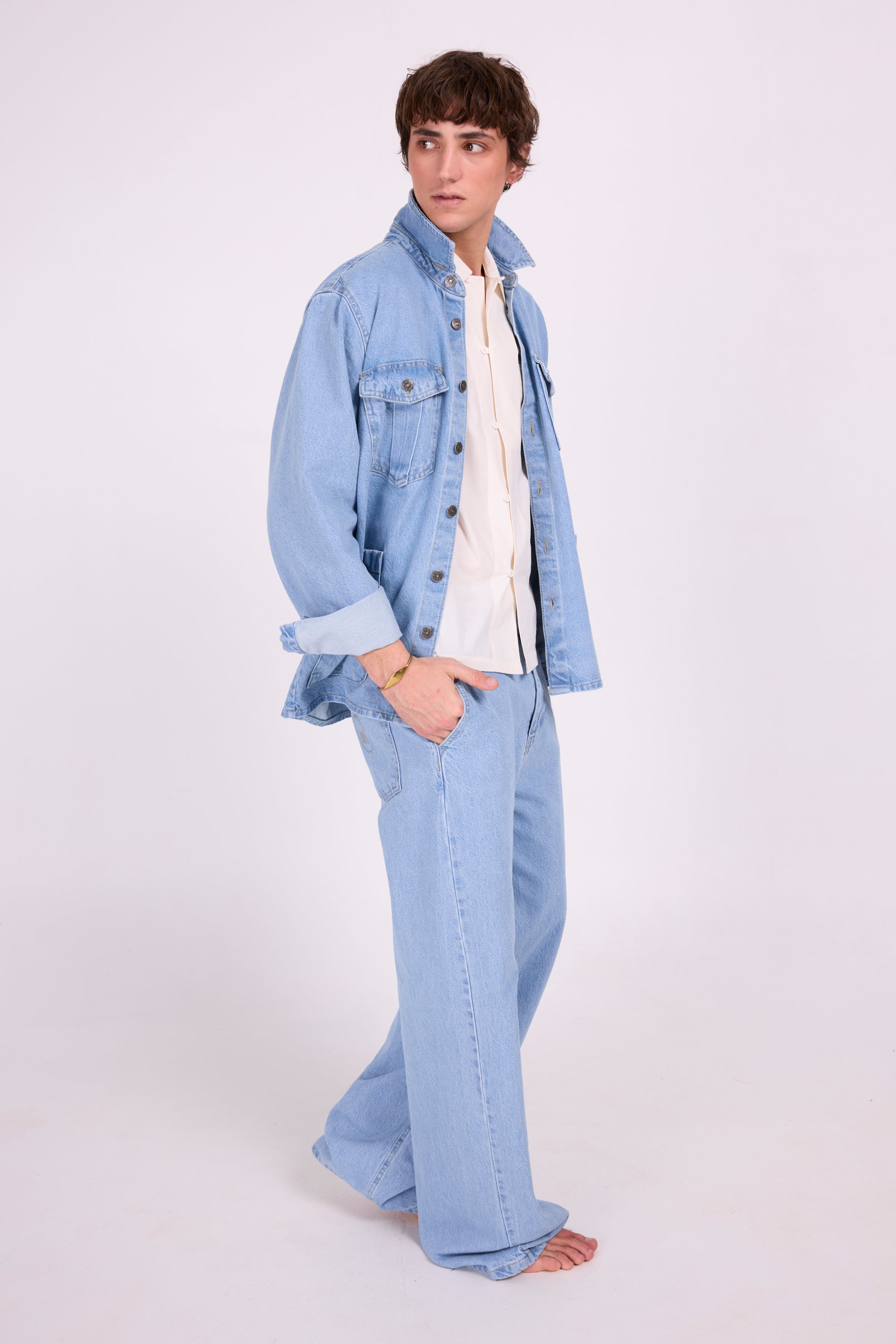 Davin light denim vest