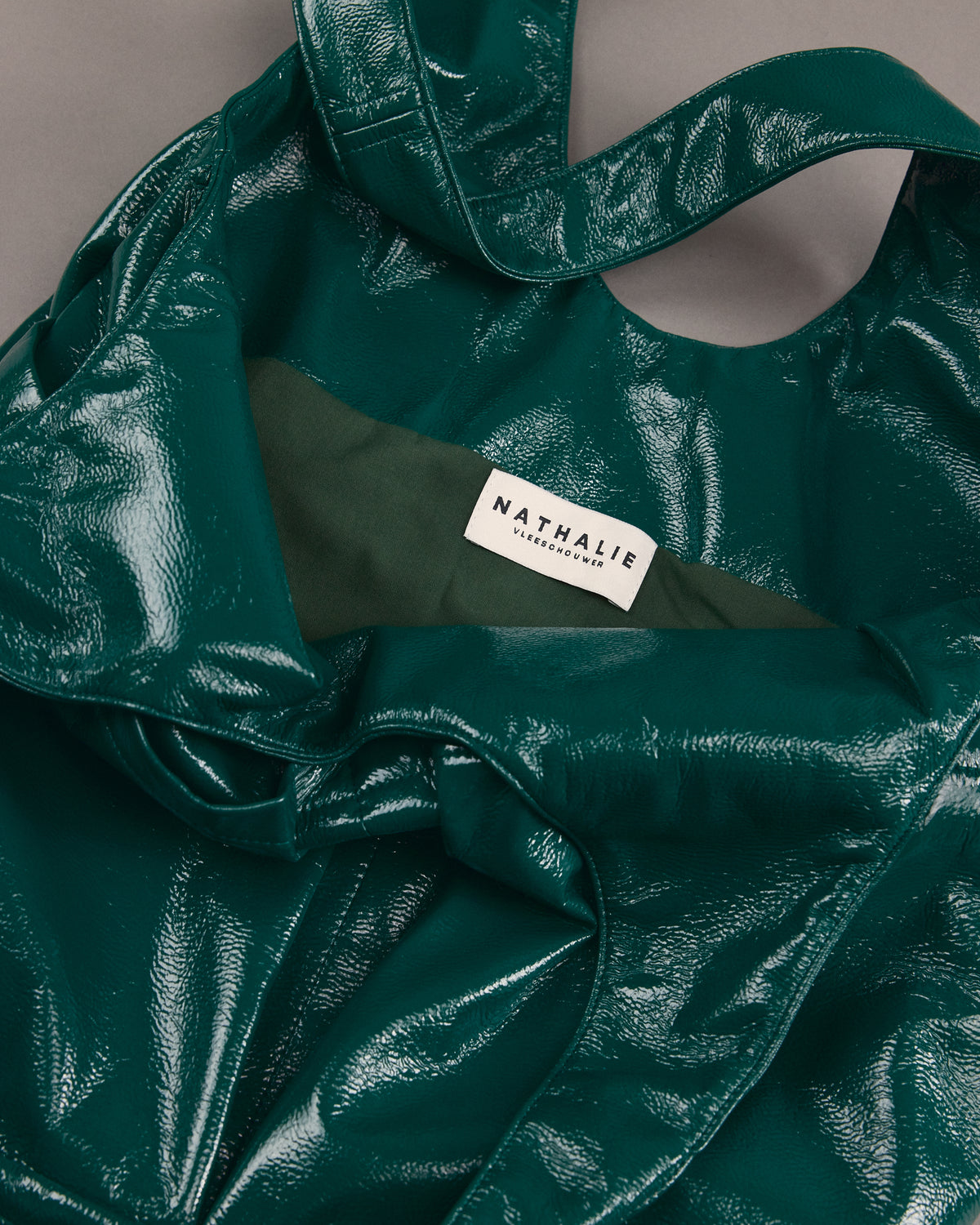 Jac handtas in evergreen faux leather