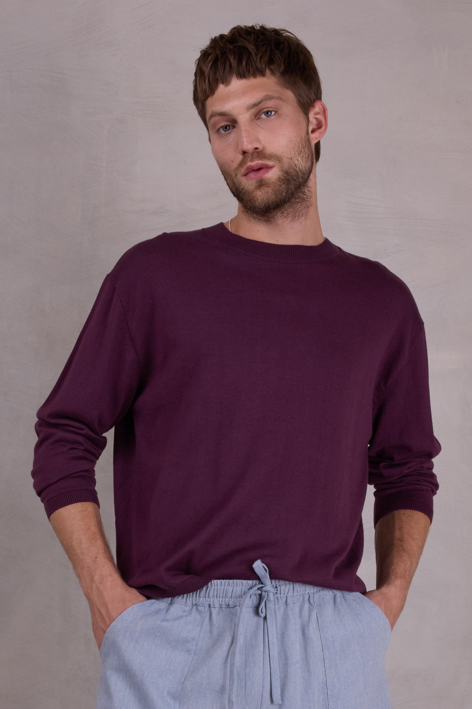 Oslo Strickpullover in fig