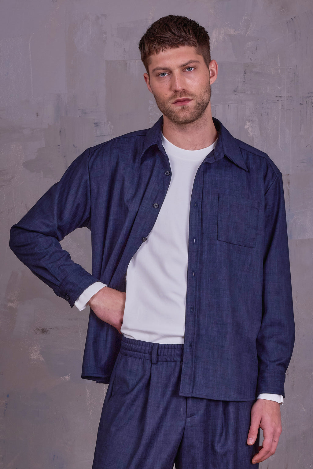 Gelesto shirt in deep blue