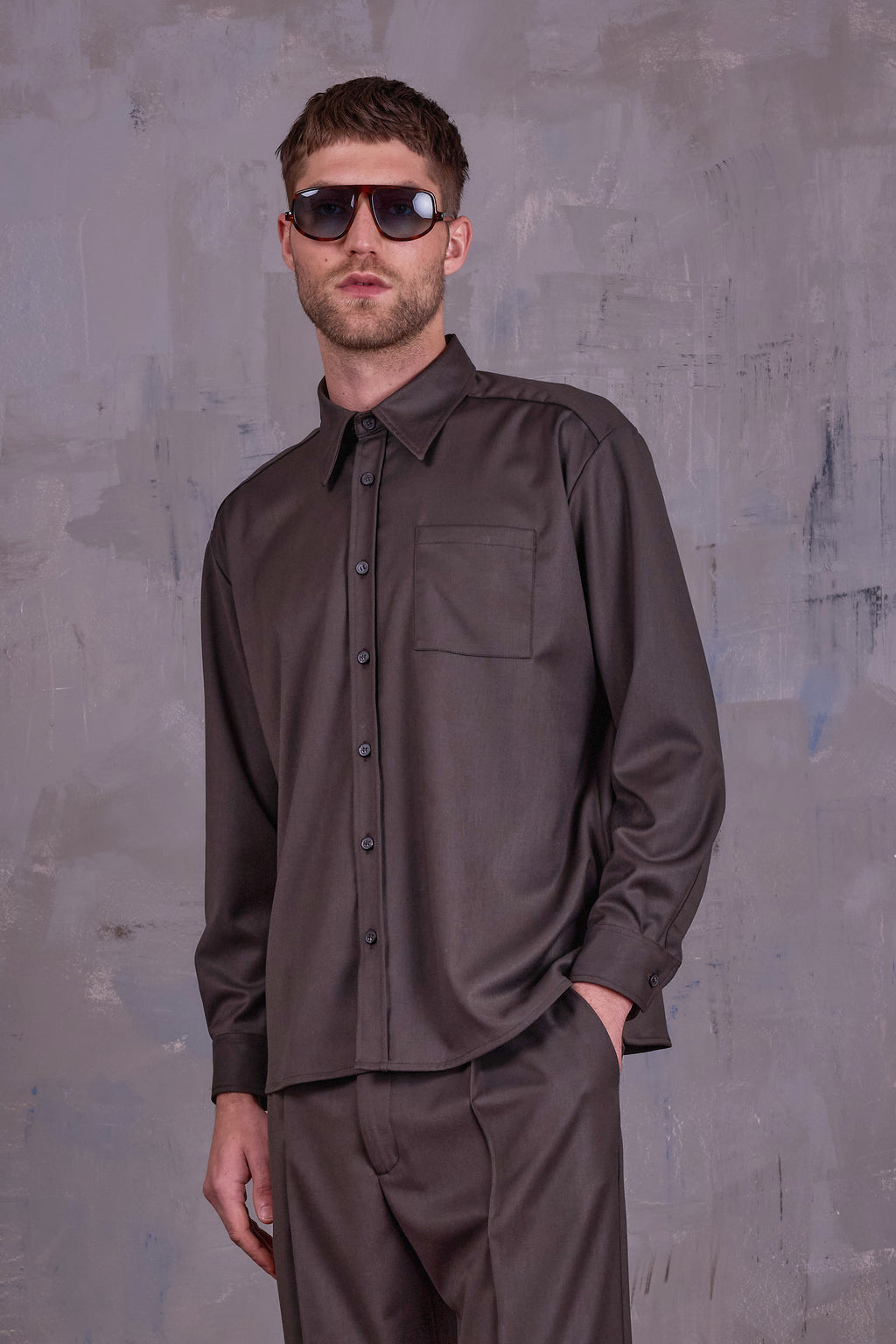 Gelesto shirt in black olive
