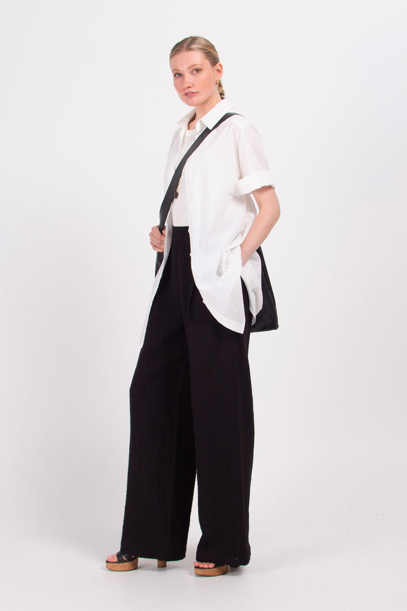Dax white long shirt in french cotton