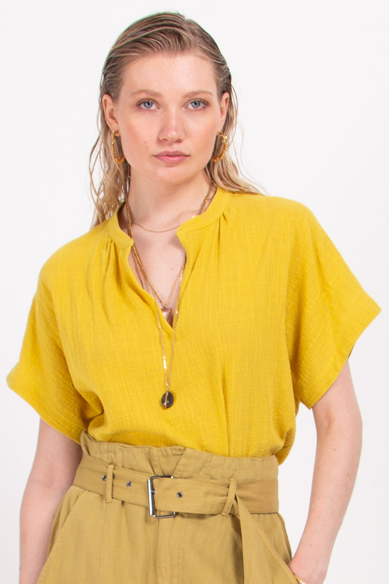 Bamira mustard blouse