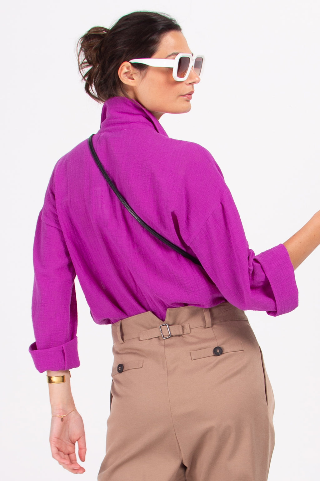 Daan purple cotton blouse