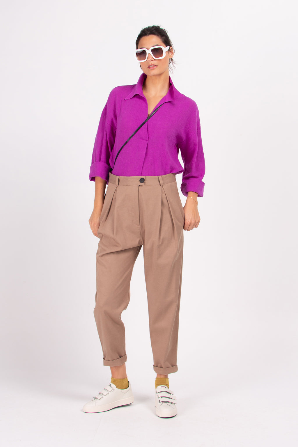 Daan purple cotton blouse
