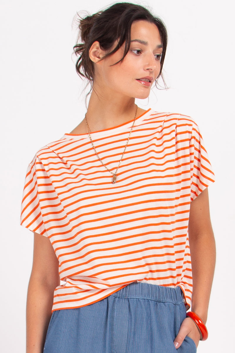 Zeline mandarine striped T-shirt