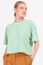 Zandro groen gestreept T-shirt