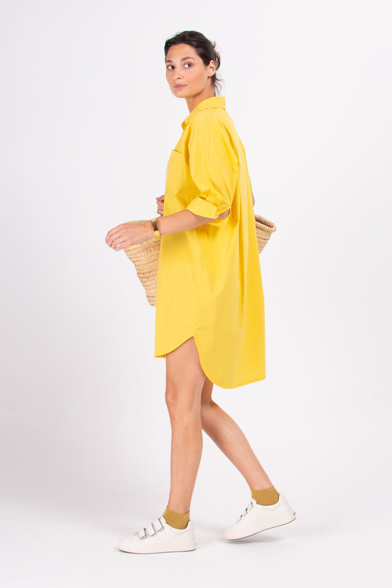 Duran lemon popeline shirt dress