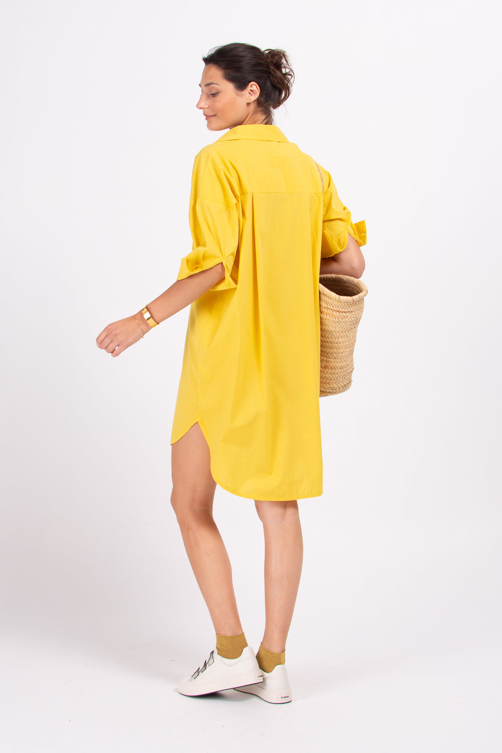 Duran lemon popeline shirt dress