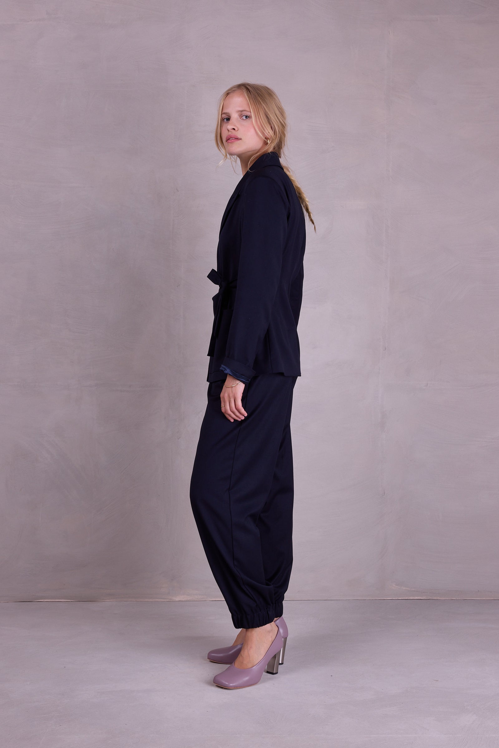 Fernando night blue geknoteter Blazer