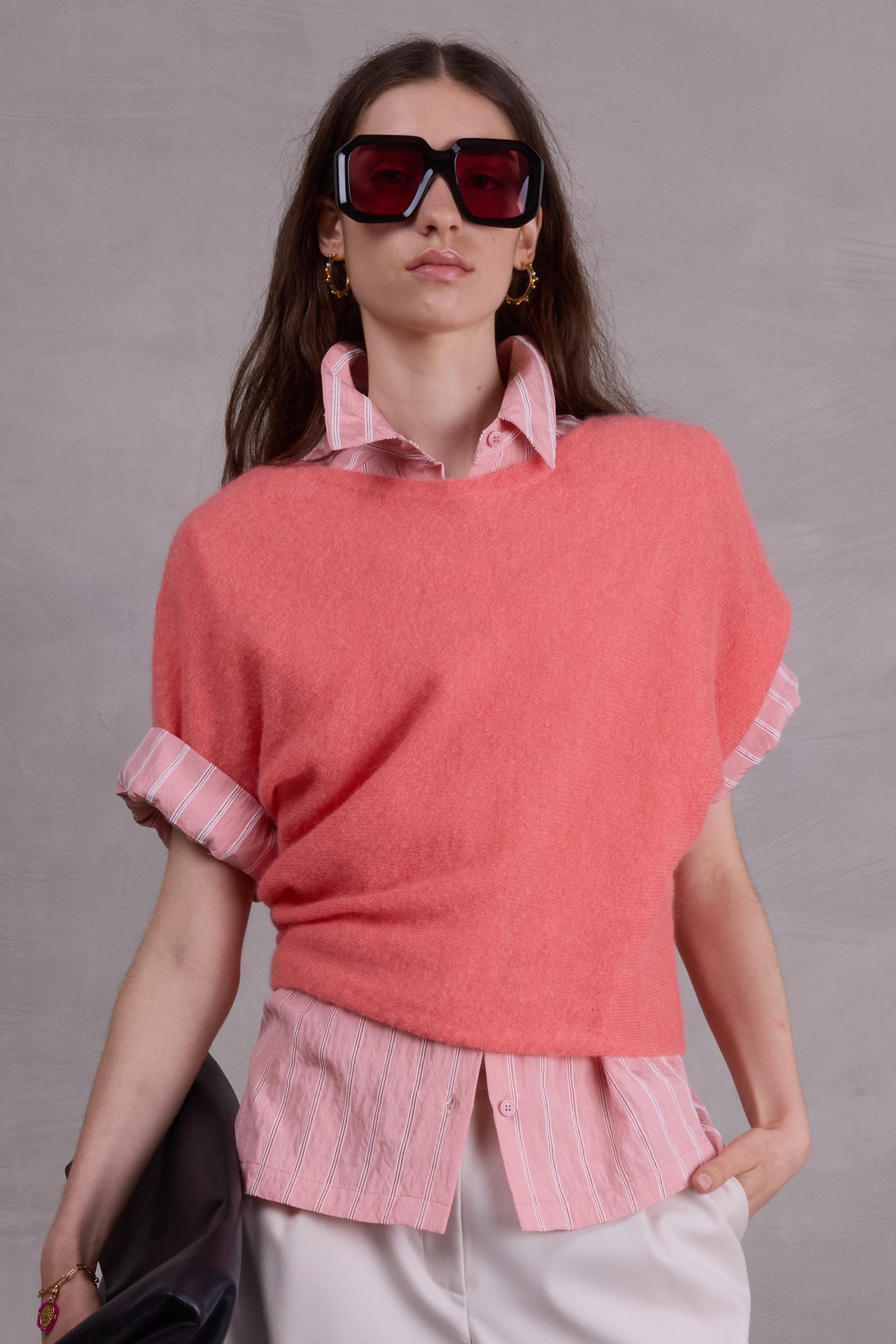 Abeno Alpakatop in bright coral